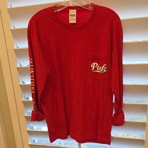 Pink Red Long Sleeve Shirt